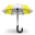 Umbrella Yellow Icon 32x32 png